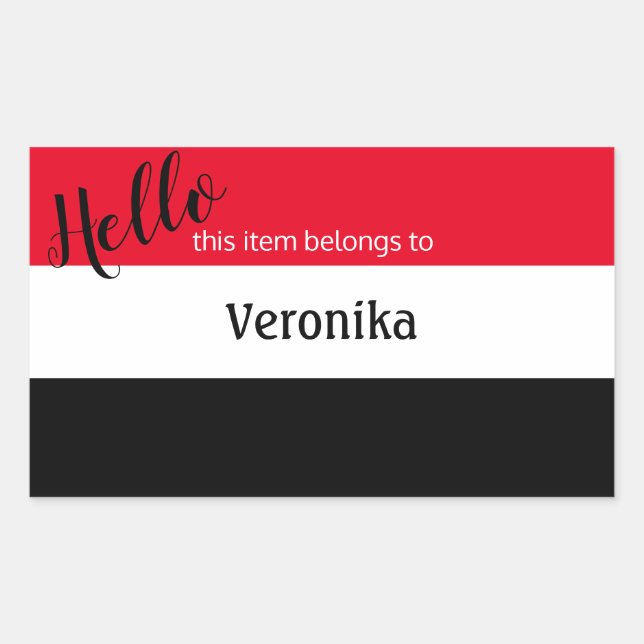 Bonjour cet article appartient à Name Stickers (Devant)