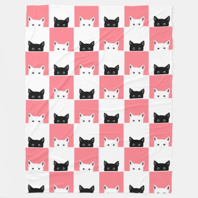 Bonjour Chats 60x80 Couverture polaire (Devant)