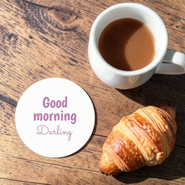 Bonjour chéri dessous de verre en grès (Créateur téléchargé)