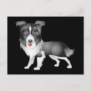 Bonjour chiot Border Collie Carte postale de vœux