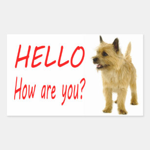 Bonjour Chiot de Terrier de Cairn Autocollants de