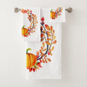 "Bonjour citrouille !" Ensemble de serviette de