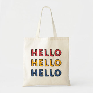 Bonjour ! Cool moderne Sac fourre-tout de typograp