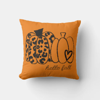 Bonjour Coussin de Citrouille d'Automne