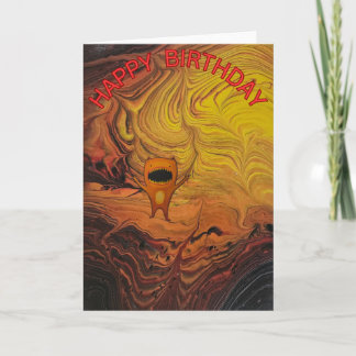 BONJOUR D'ANNIVERSAIRE CARTE MONSTER ORIGINAL HAND