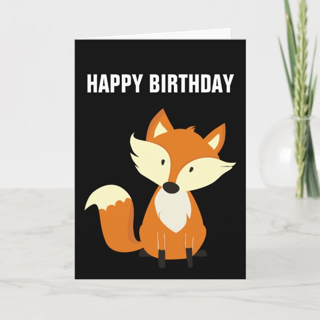 BONJOUR D'ANNIVERSAIRE CARTES FOXY FOX (Devant)