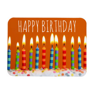 BONJOUR D'ANNIVERSAIRE Colorful Modern Gift Magnet