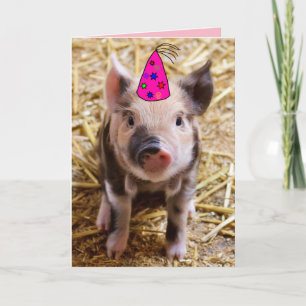 BONJOUR D'ANNIVERSAIRE PIGLETS PIGLETS FUNNY CARTE