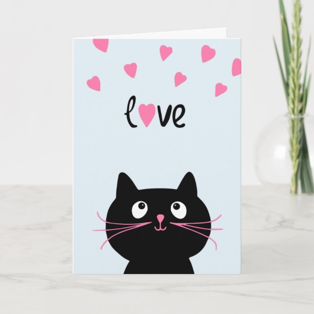 BONJOUR D'ANNIVERSAIRE VOUS AIMEZ CARTE DE CHAT NO (Devant)
