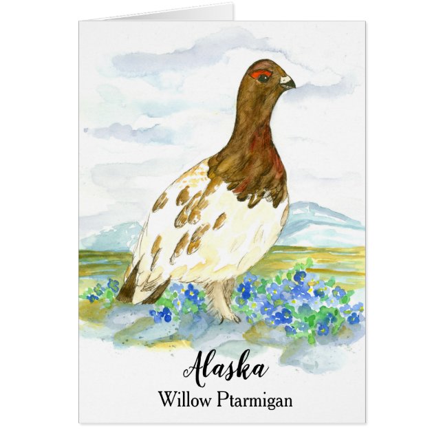 Bonjour De Alaska Willow Ptarmigan Blank (Devant)