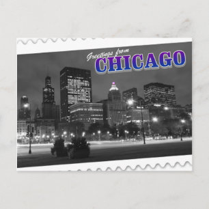 Bonjour de Chicago Illinois carte postale