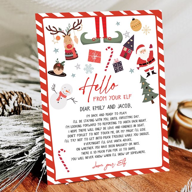 Bonjour de Elf Arrival Lettre Je suis de retour No (Créateur téléchargé)