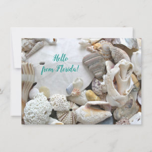 Bonjour De Floride Custom Beach Shells Carte Plat