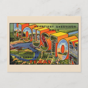 Bonjour de Houston Grande Lettre carte postale