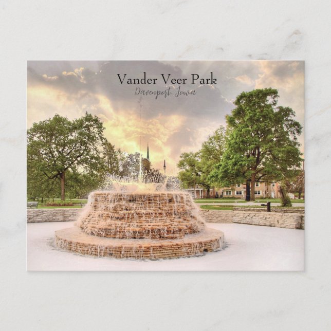 Bonjour de la belle carte postale du parc Vander V (Devant)