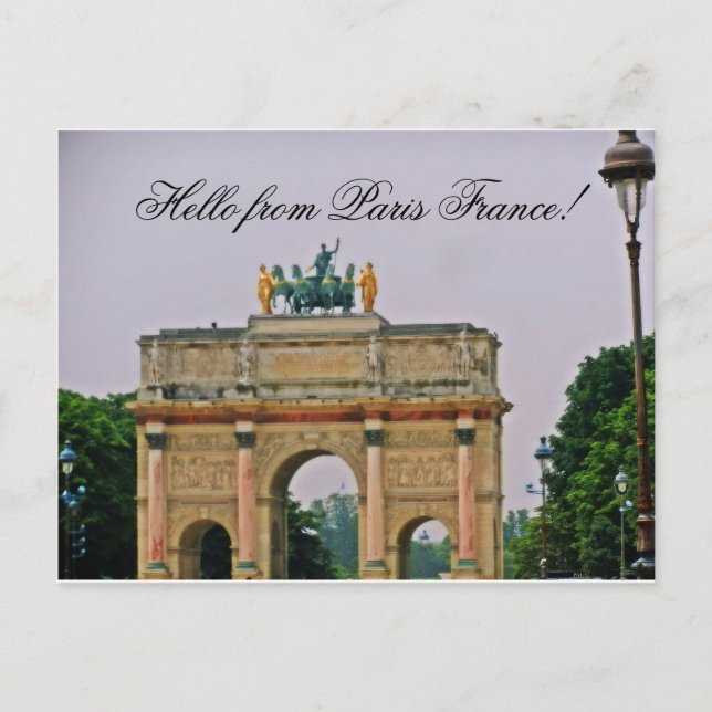 BONJOUR DE LA carte postale PARIS (Devant)