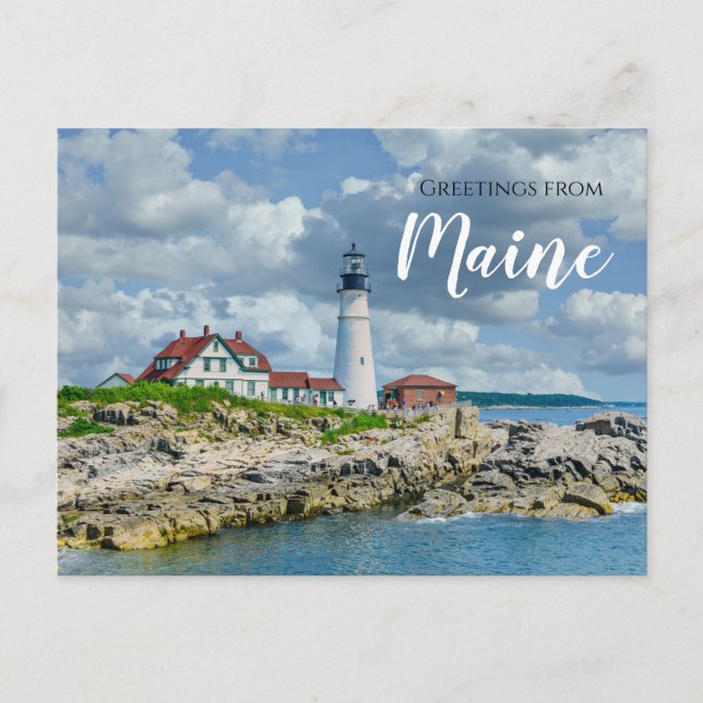 Bonjour de Portland Maine Lighthouse Carte postale (Devant)