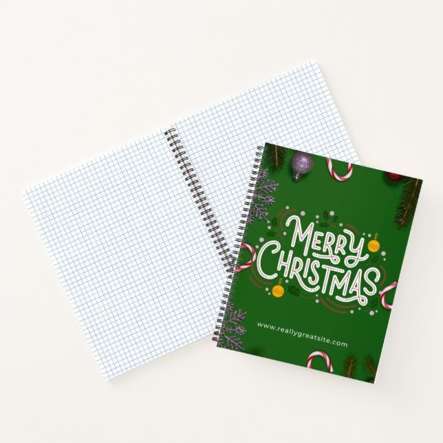 Bonjour Décembre Joyeux Noël Cahier à spirale (Intérieur)
