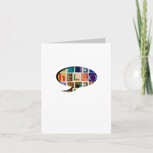BONJOUR Discours Typographie de bulle Carte de voe
