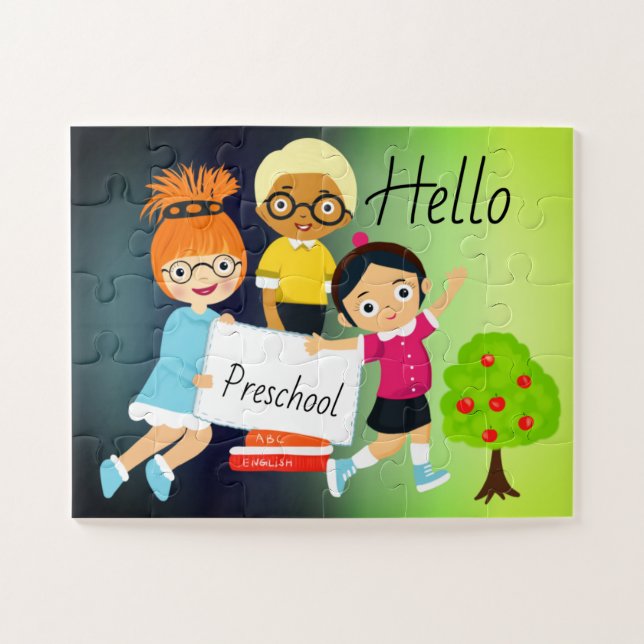 Bonjour Enfants de Maternelle Puzzle (Horizontal)