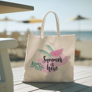 Bonjour été avec Flamant rose Sac fourre-tout Trop