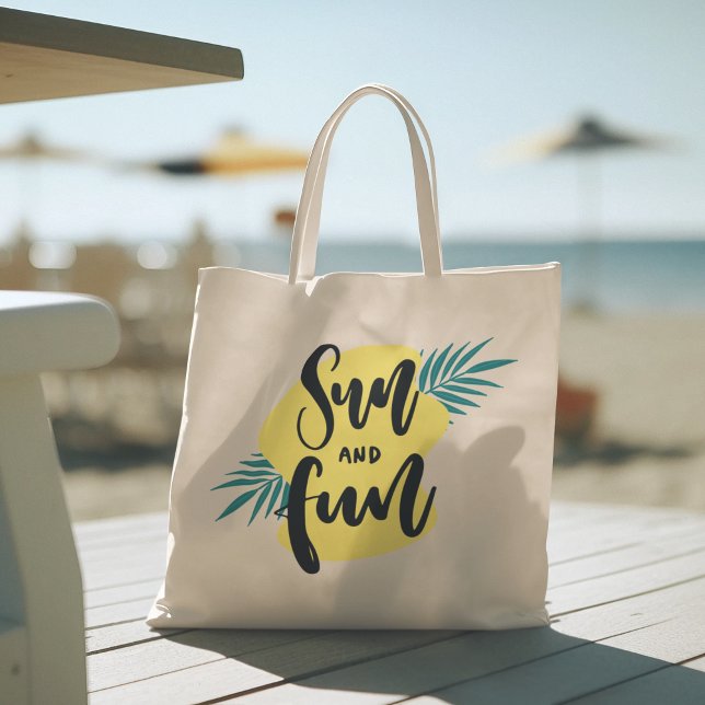Bonjour été avec Flamant rose Sac fourre-tout Trop (hello summer, beach tote bag, vacation tote bag, school tote bag, colorful typography, gift for her)
