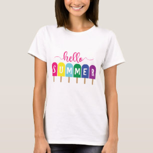 Bonjour été glaces pop lolly T-Shirt