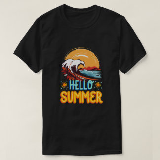 Bonjour Été – Vague Rétro & T-Shirt de la Plage au