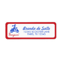 Bonjour Étiquette d'adresse de retour personnalisé
