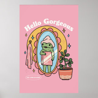 Bonjour Gorgey Frog Poster