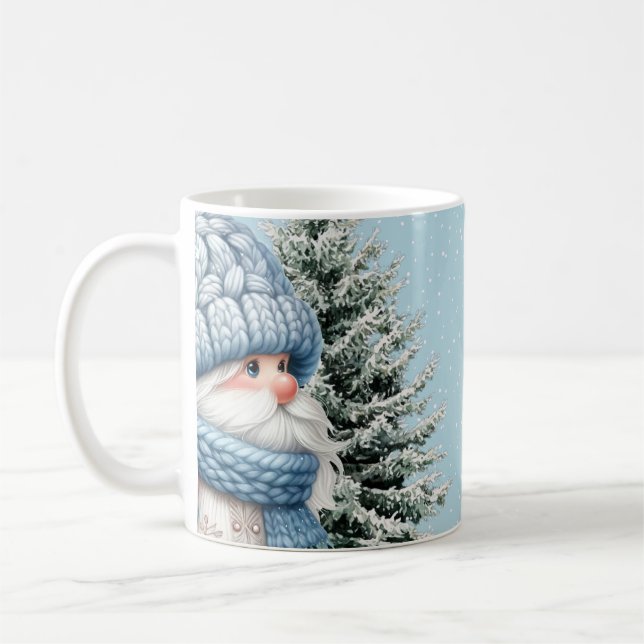 Bonjour hiver Gnome Céramique Mug (Gauche)