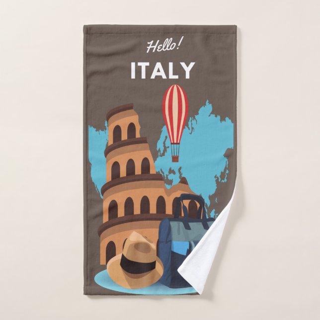 Bonjour Italie Design Ensemble de serviettes de ba (Serviette à main)