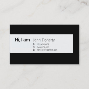Bonjour ! Je suis - Cartes de visite pour dater
