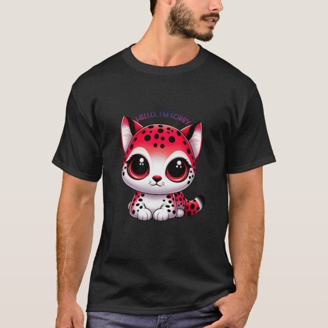 Bonjour Je suis désolé Basic Dark T-Shirt (Devant)
