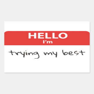 Bonjour, j'essaie mon meilleur Sticker Badge