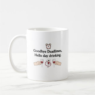 Bonjour Jour Boire Retraite Mug