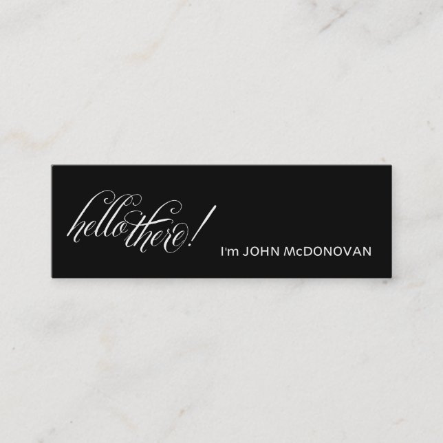 Bonjour là ! Carte de visite de profil (Devant)