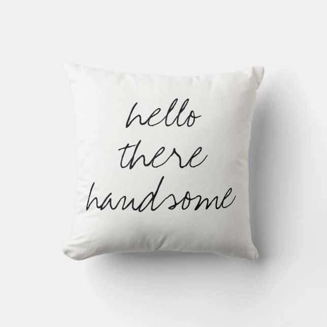 Bonjour là coussin carré beau (Recto)