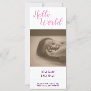 Bonjour le Monde - annonce de naissance avec photo