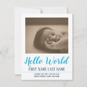 Bonjour le Monde - annonce de naissance avec photo