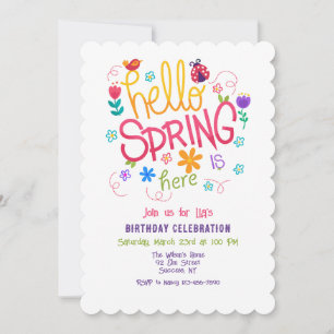 Bonjour, le Printemps est là Invitation
