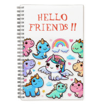 BONJOUR LES AMIS, JOLI DIANOSAURE Cahier à reliure