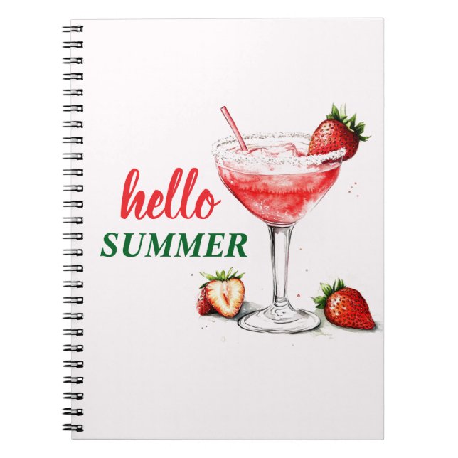 Bonjour l'été | Carnet de cocktail à la fraise (Devant)