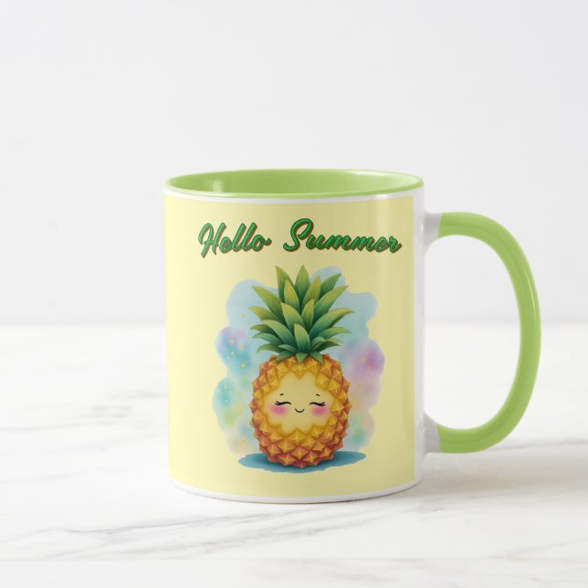 Bonjour l'été Mug Happy Pineapple Café (Droite)