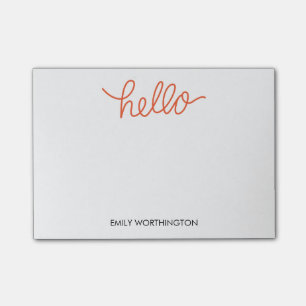 Bonjour Lettrage personnalisé Post-it® Notes (oran
