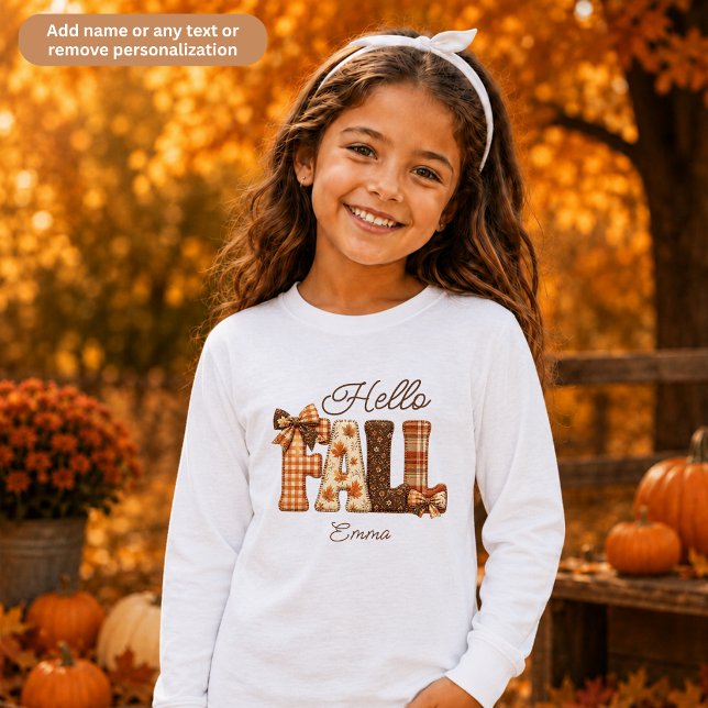 Bonjour Lettres de Style Patchwork d'Automne Enfan (Créateur téléchargé)