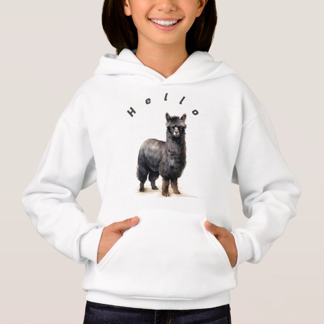 Bonjour Llama pour enfant Unisex personnalisée. Ll (Devant)