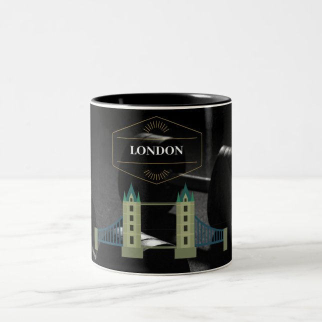 Bonjour Londres Mug à café à deux tons (Centre)