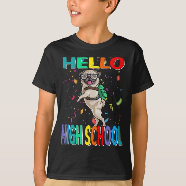 Bonjour lycée Carlin chien T-shirt (Devant)