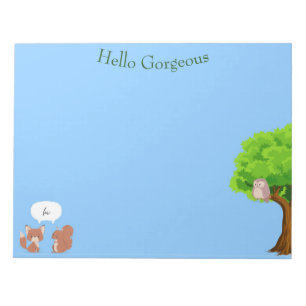 Bonjour magnifique bloc-notes d'animaux pour faire